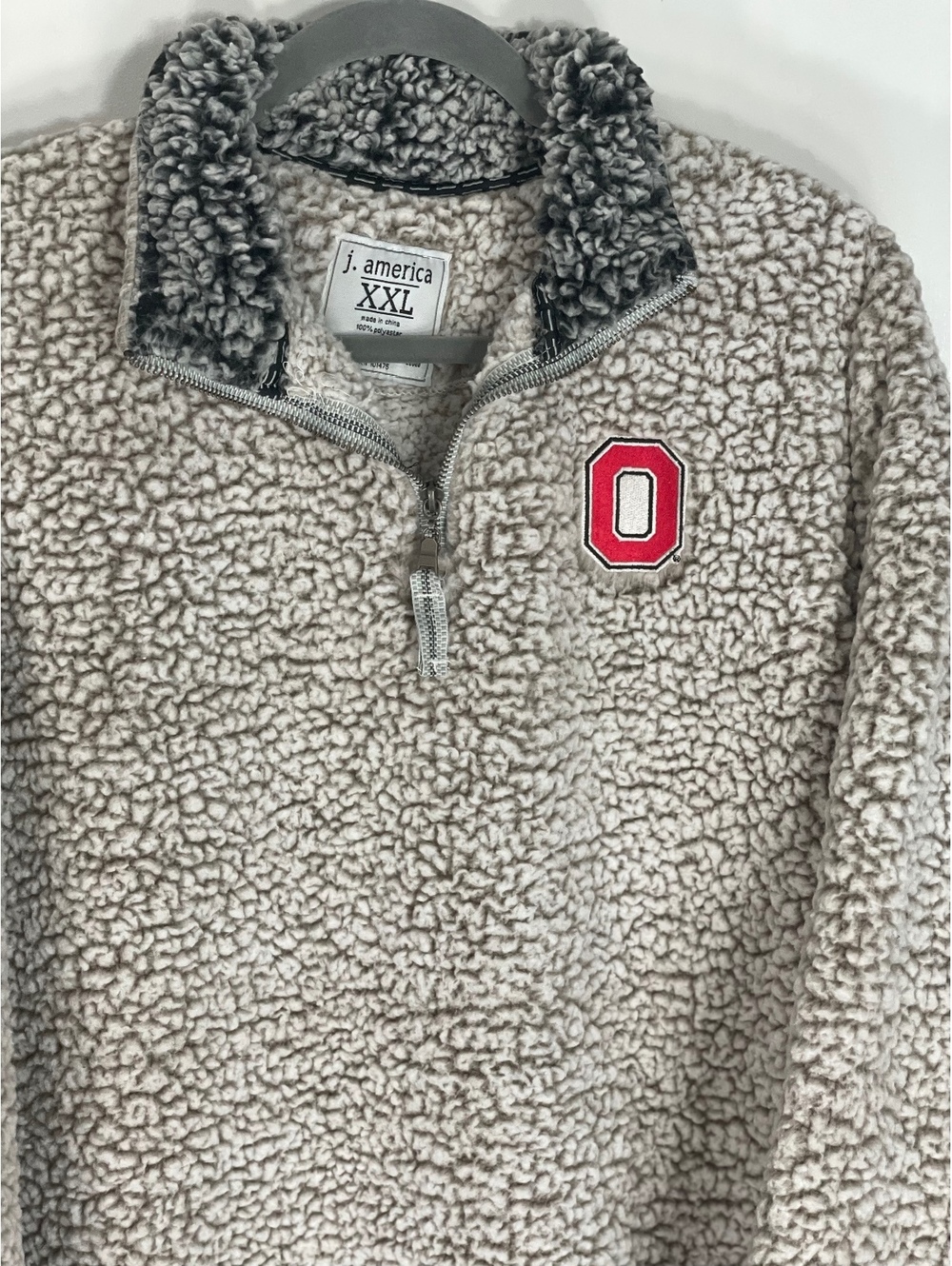 Ohio State OSU Buckeyes fuzzy Sherpa Fleece Jacket XXL tailgating football party